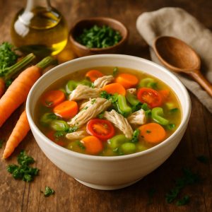 Sous vide kippensoep