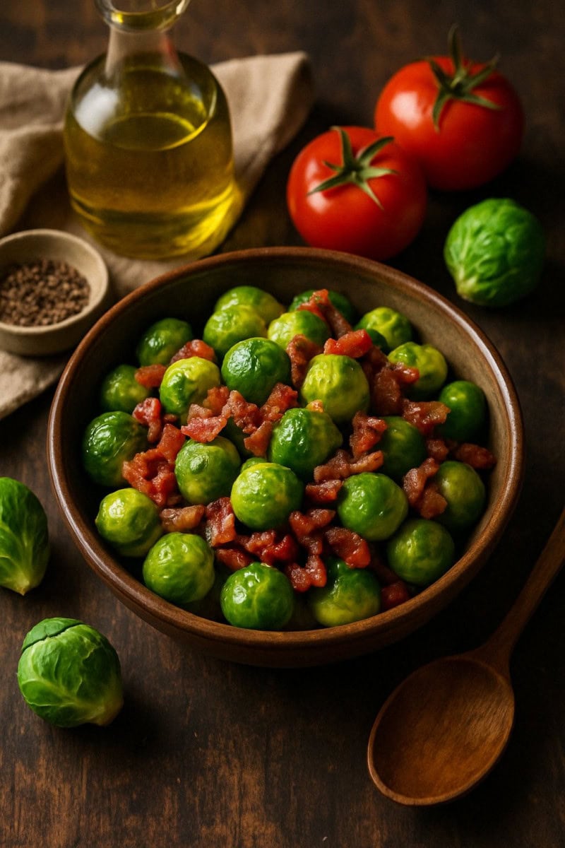 Sous vide spruitjes met spekjes