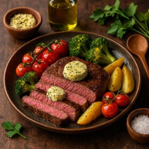 Sous vide steak met kruidenboter