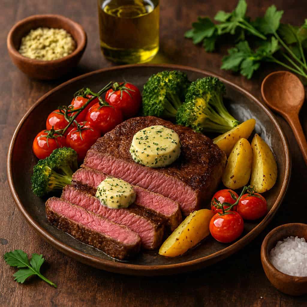 Sous vide steak met kruidenboter
