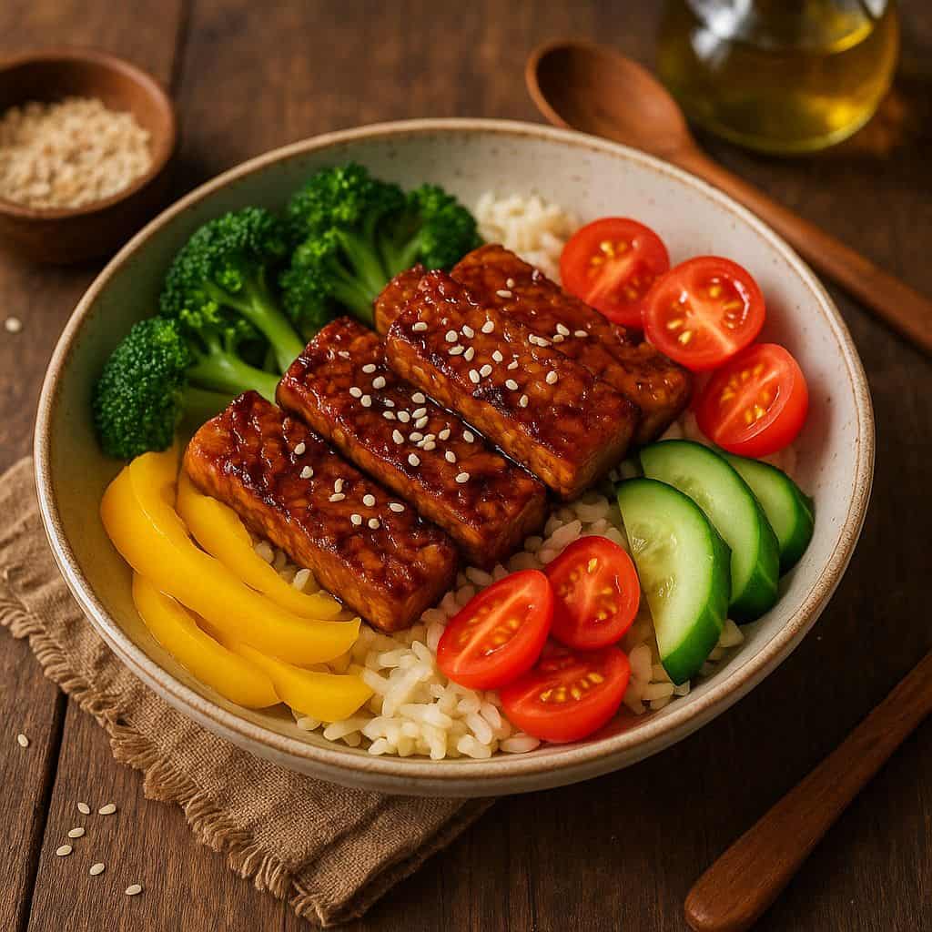 Sous vide tempeh met ketjap