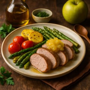 Sous vide varkenshaas met appelcompote