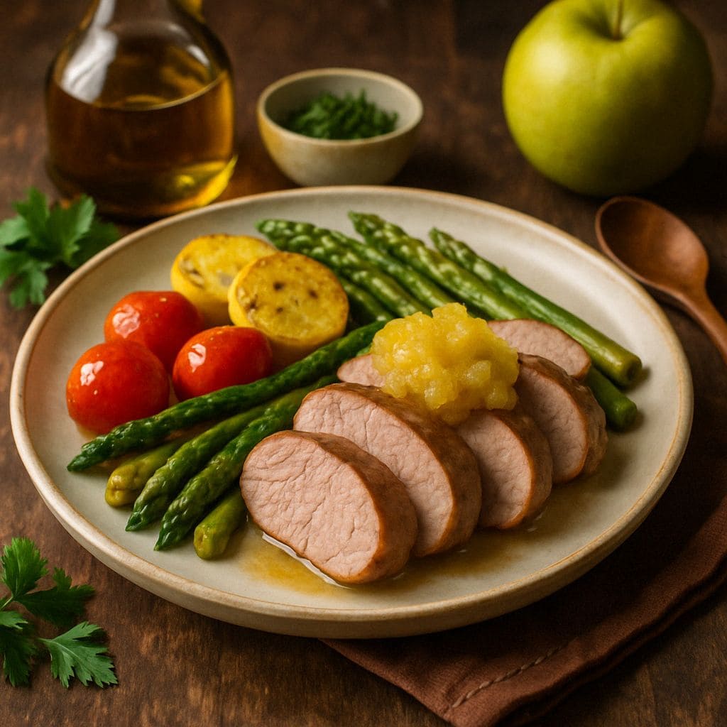 Sous vide varkenshaas met appelcompote