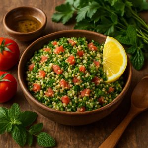 Tabouleh met verse kruiden en citroen