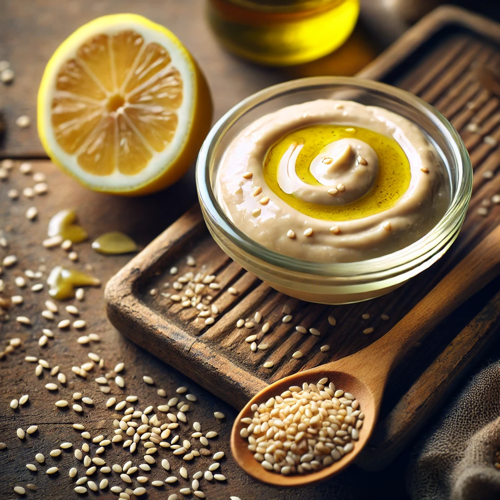 Tahini-Citroen Dressing met Sesamzaad
