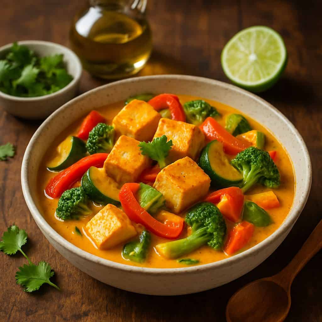 Thaise curry met tofu en groenten