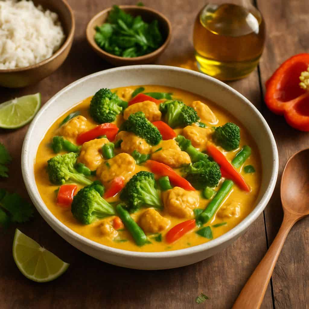 Thaise kip curry met kokosmelk