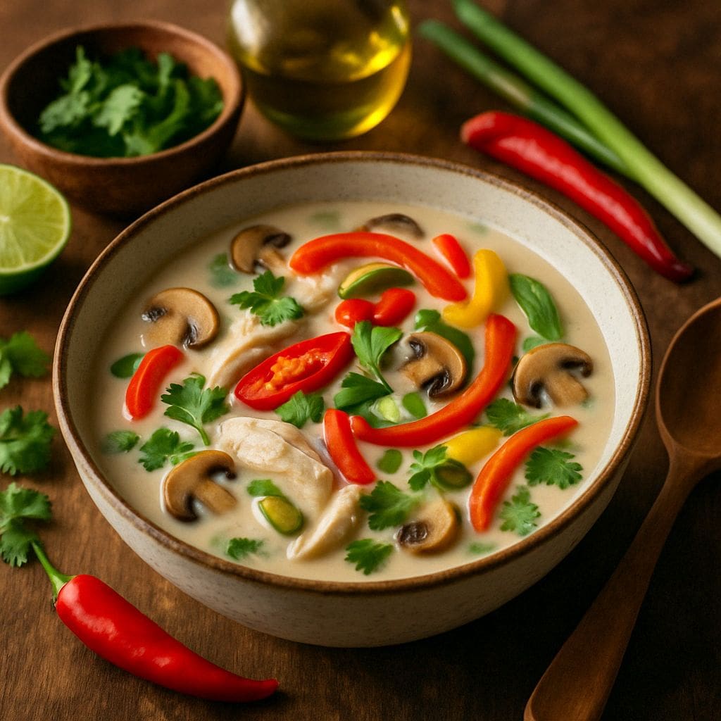 Thaise kokos-kippensoep (Tom Kha Gai)