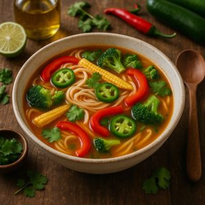 Thaise noedelsoep met groente