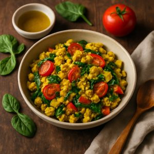 Tofu scramble met kurkuma