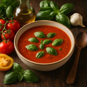 Tomatensoep met basilicum