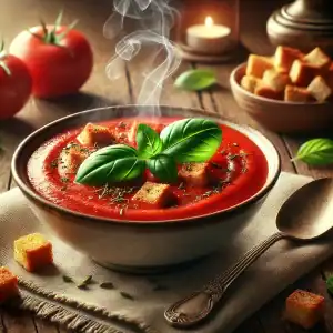 Tomatensoep met volkoren croutons