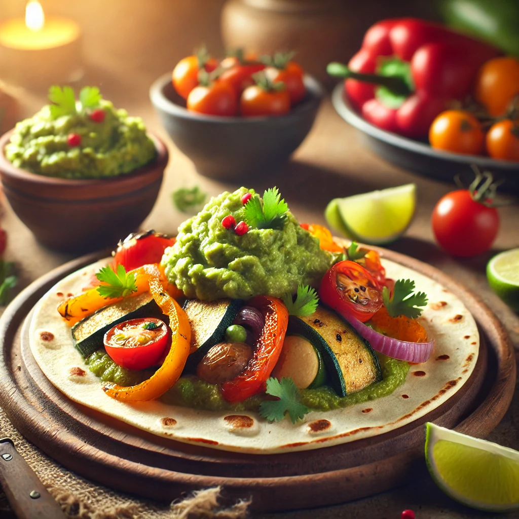 Tortilla’s met geroosterde groenten en guacamole