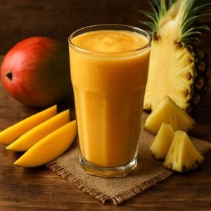 Tropische mango-ananas smoothie