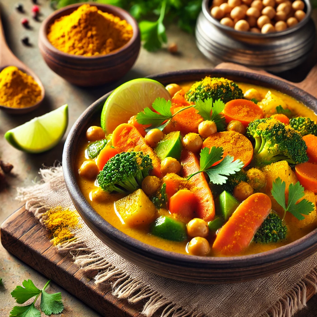 Vegan Groentecurry met Kurkuma