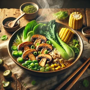Vegan Ramen met Miso en Shiitake