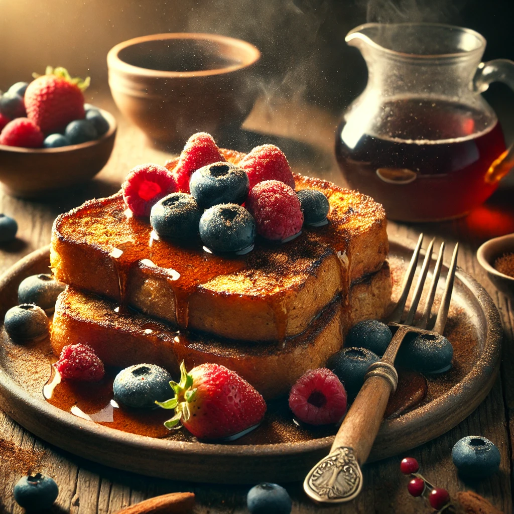 Vegan Wentelteefjes met Kaneel en Ahornsiroop