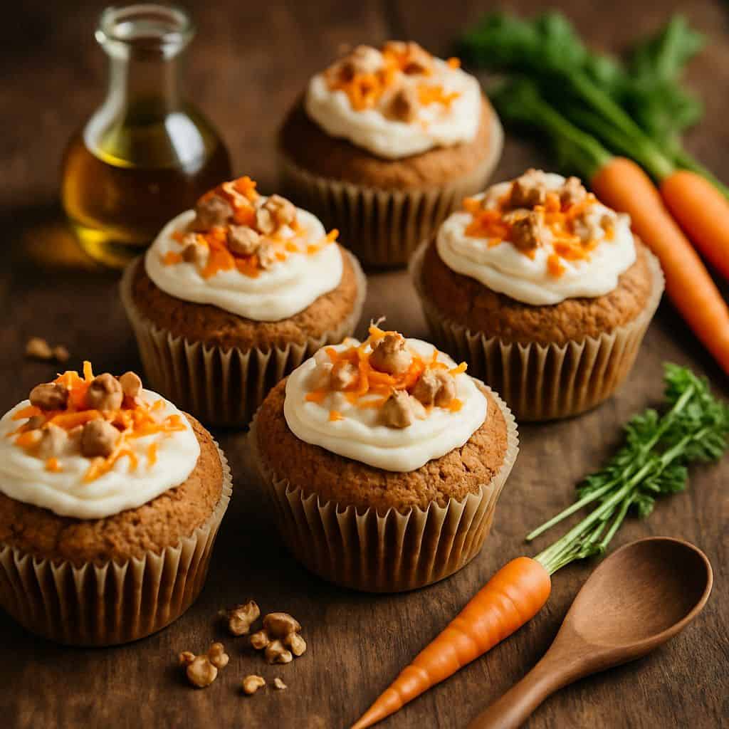 Vegan carrot cake muffins