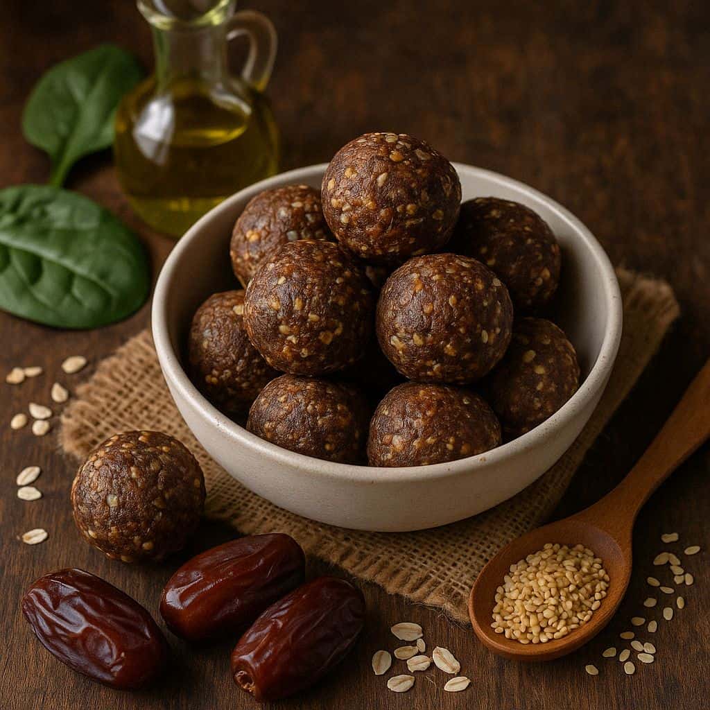 Vegan energy balls met dadels