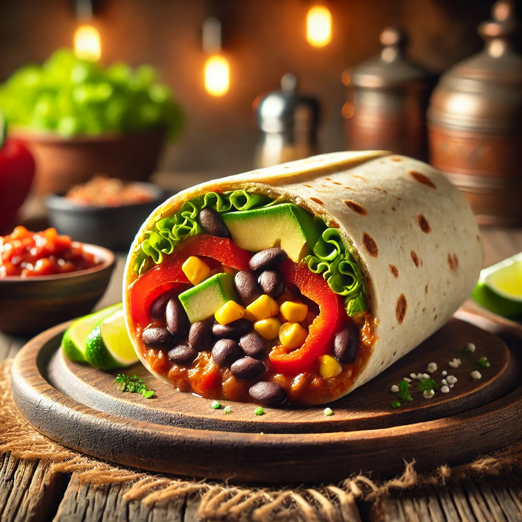 Vegetarische Burrito’s met Zwarte Bonen