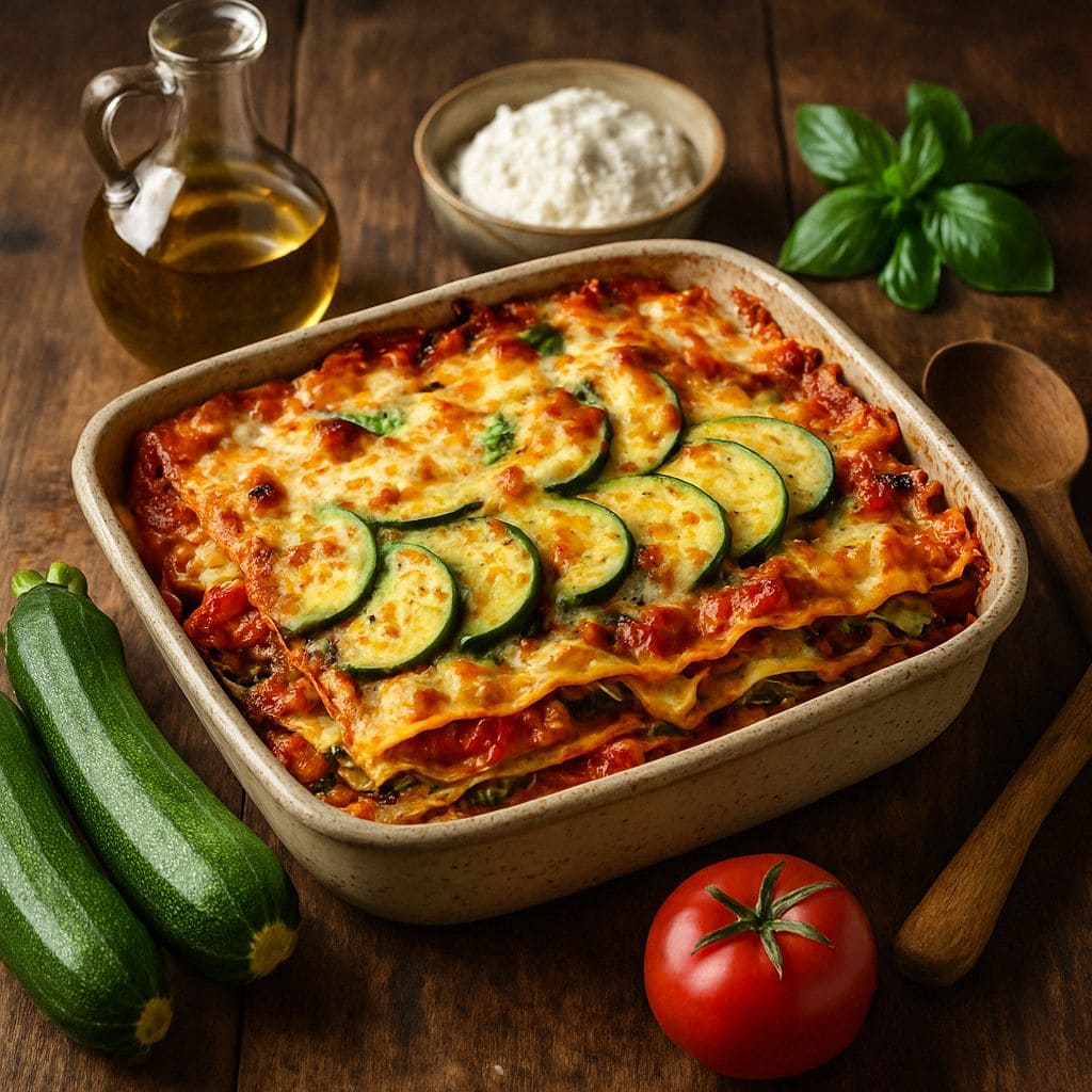 Vegetarische lasagne met courgette en ricotta