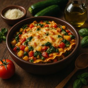 Vegetarische lasagne uit de slowcooker