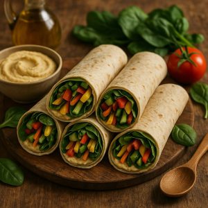Veggie wraps met hummus