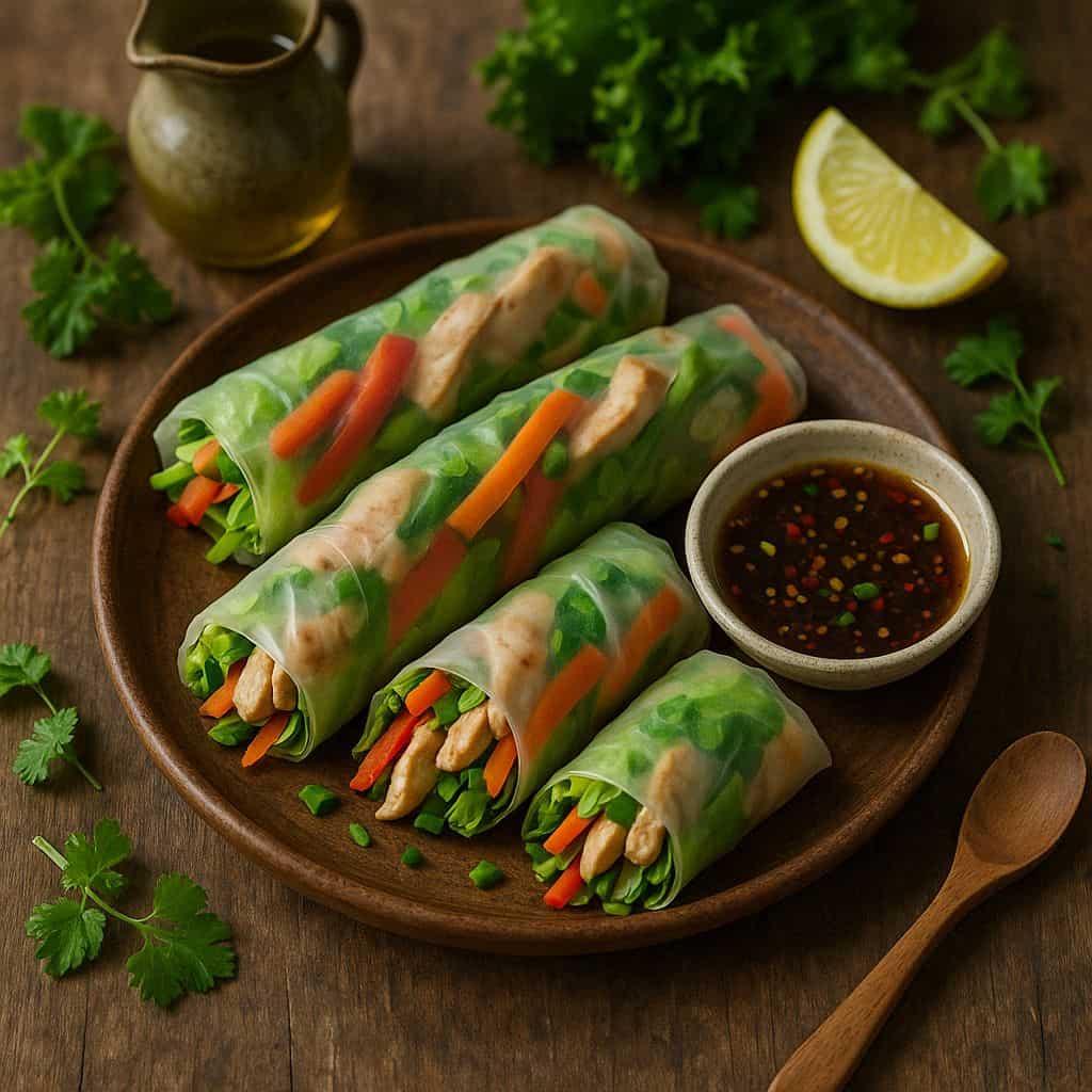 Vietnamese springrolls met kip