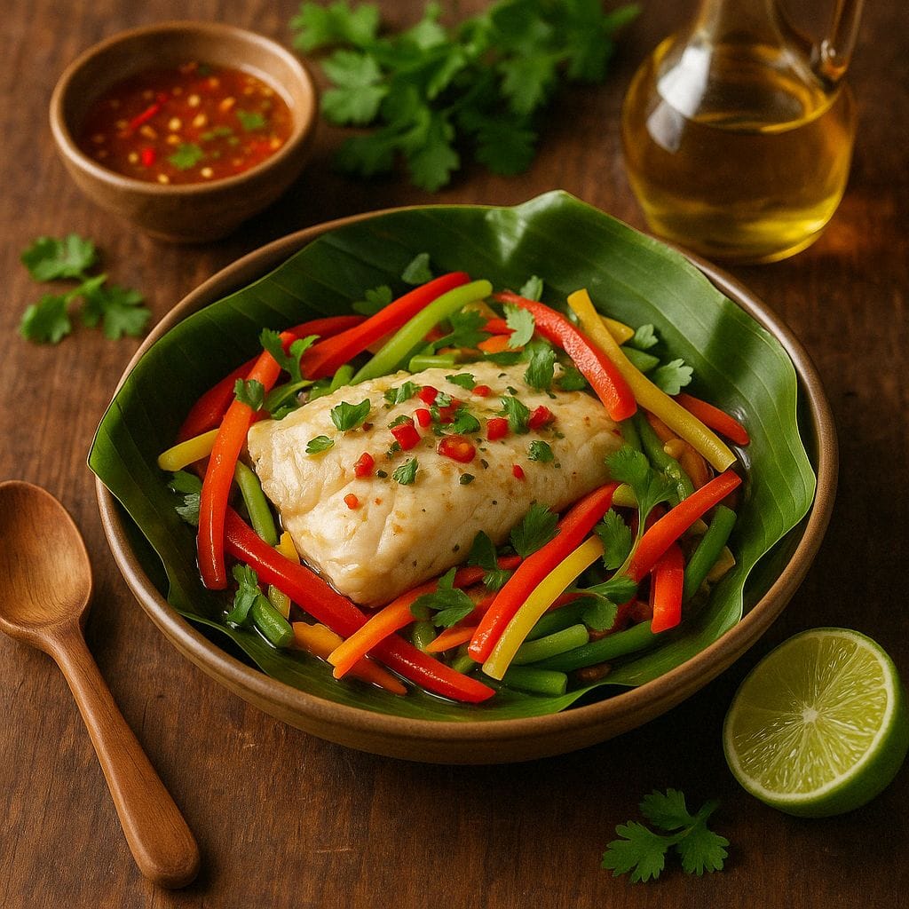 Vietnamese vis in bananenblad
