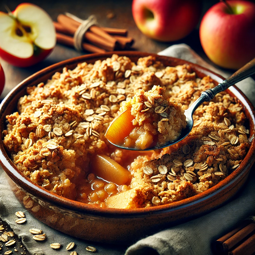 Volkoren appel-crumble zonder suiker