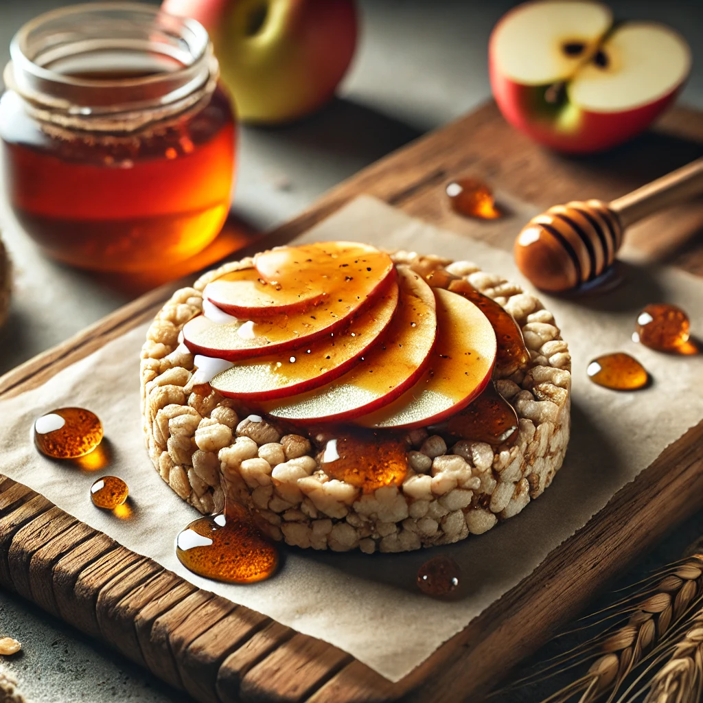 Volkoren rijstwafel met suikervrije appelstroop