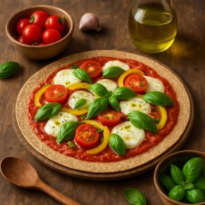 Volkoren wrap pizza met mozzarella