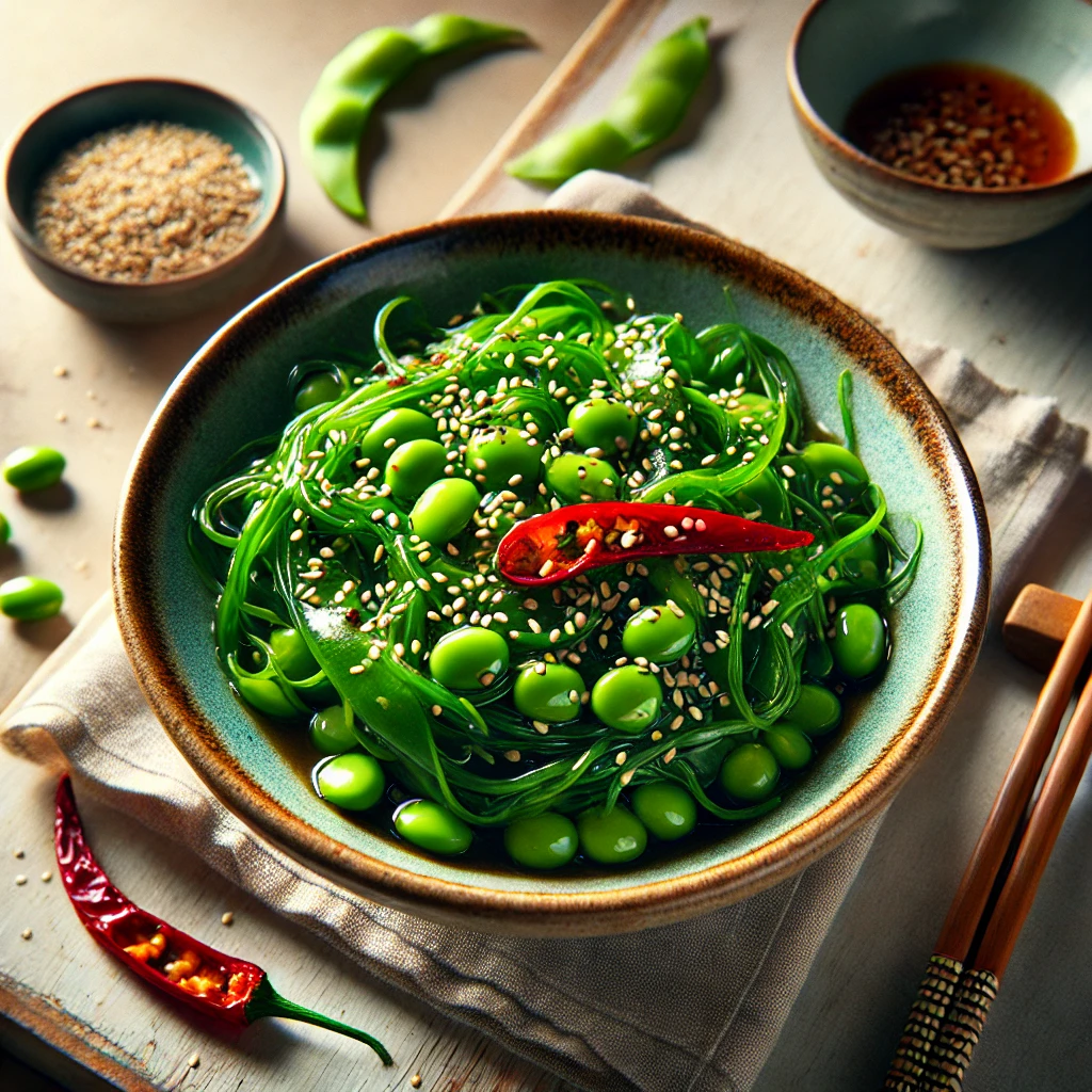 Wakame Salade met Edamame en Sesamdressing
