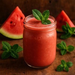 Watermeloen smoothie met munt