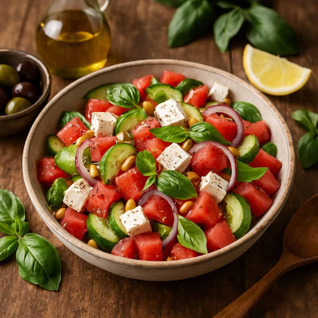 Watermeloensalade met feta