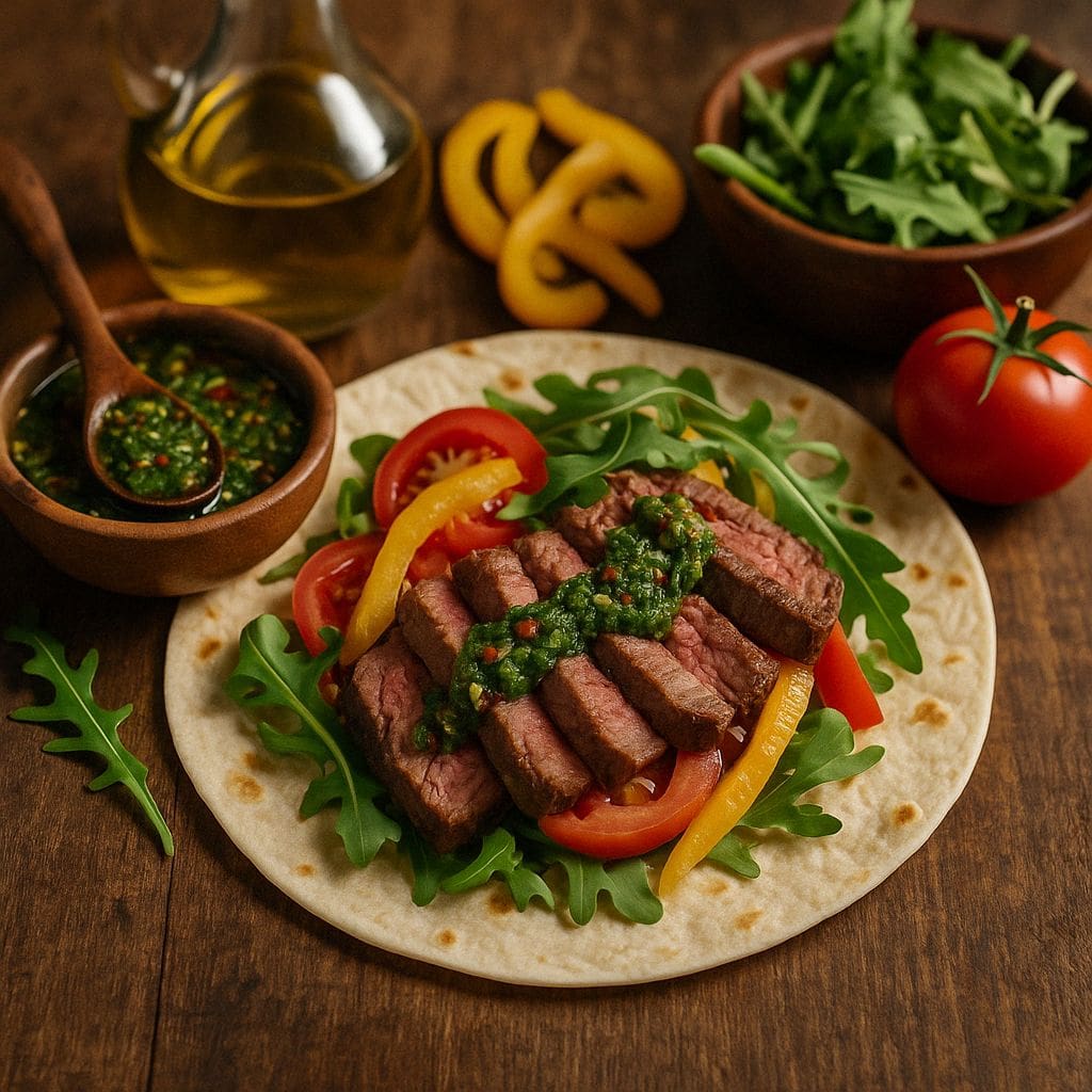 Wrap met biefstuk en chimichurri