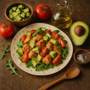 Wrap met kip, avocado en tomaat