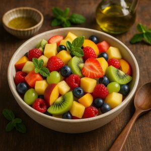 Zomerse fruitsalade met munt