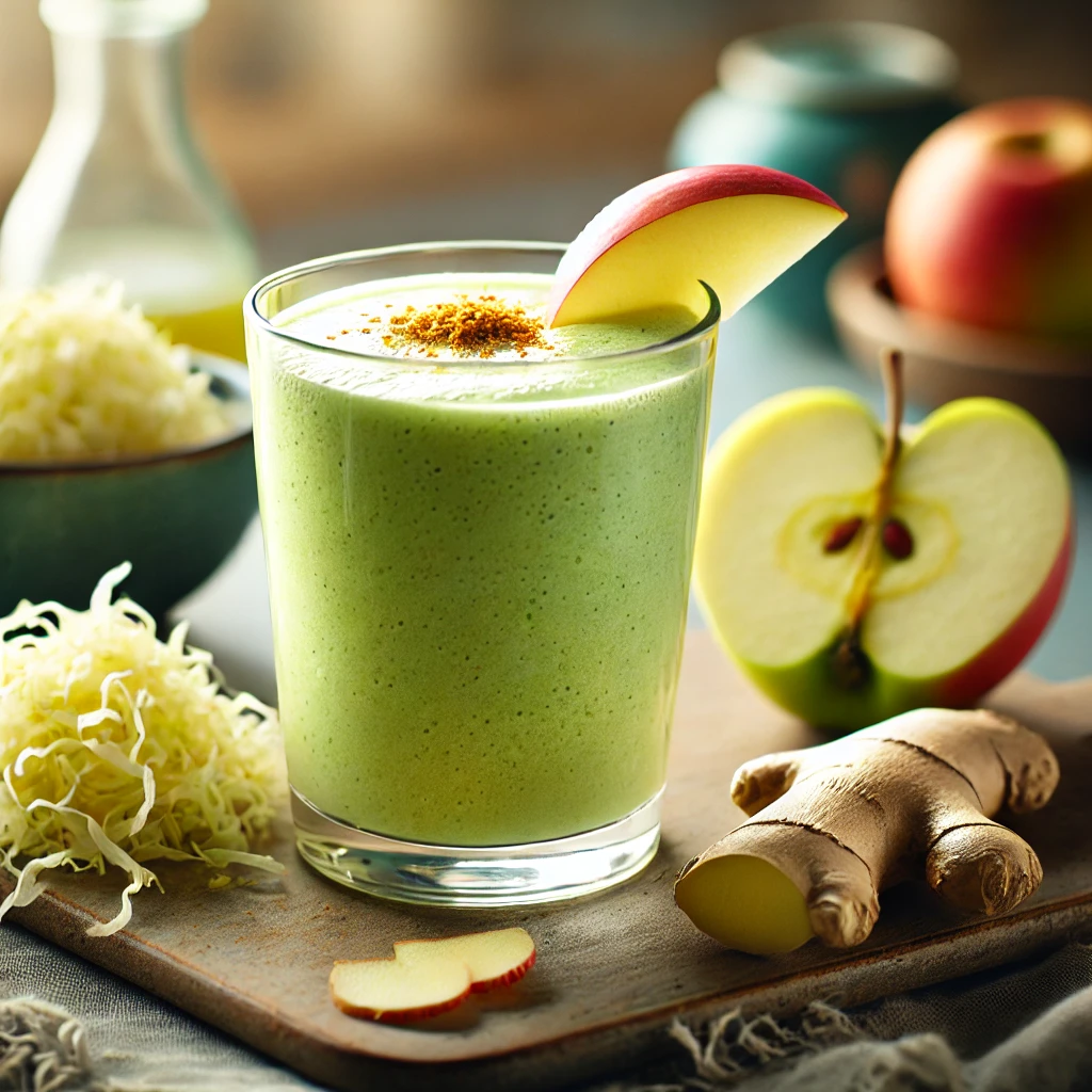 Zuurkool Smoothie met Appel en Gember