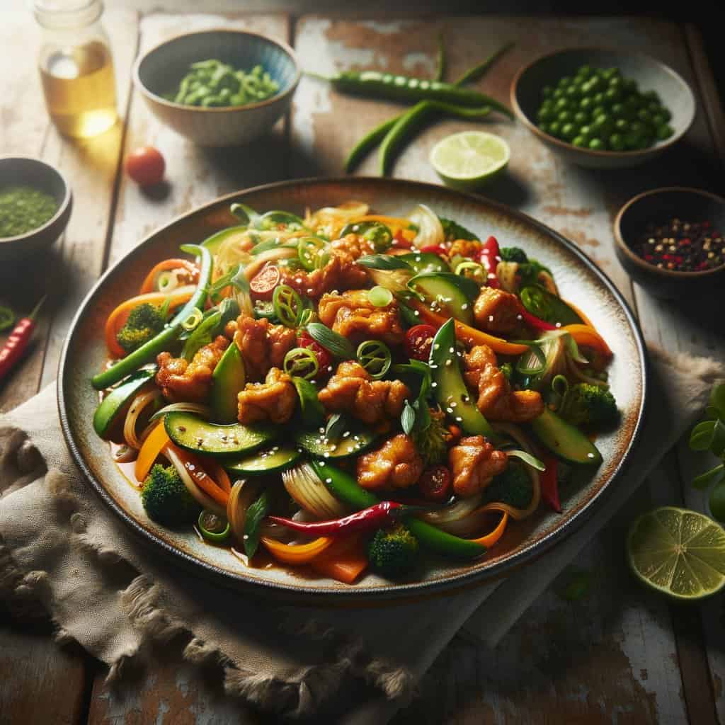 Capsaïcine Wok met Groenten