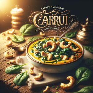 Cashew-Kurkuma Curry met Spinazie