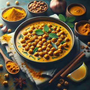 Currykikkererwten met Kurkuma