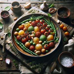 Geroosterde Bonen en Groene Bladeren