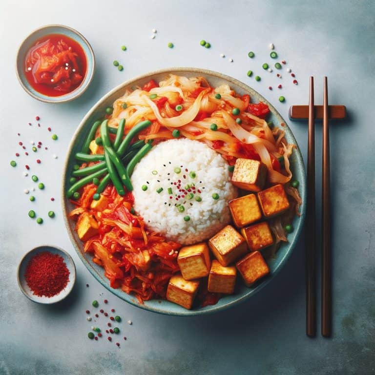 Kimchi Fried Rice met Tofu - Hart in Shape