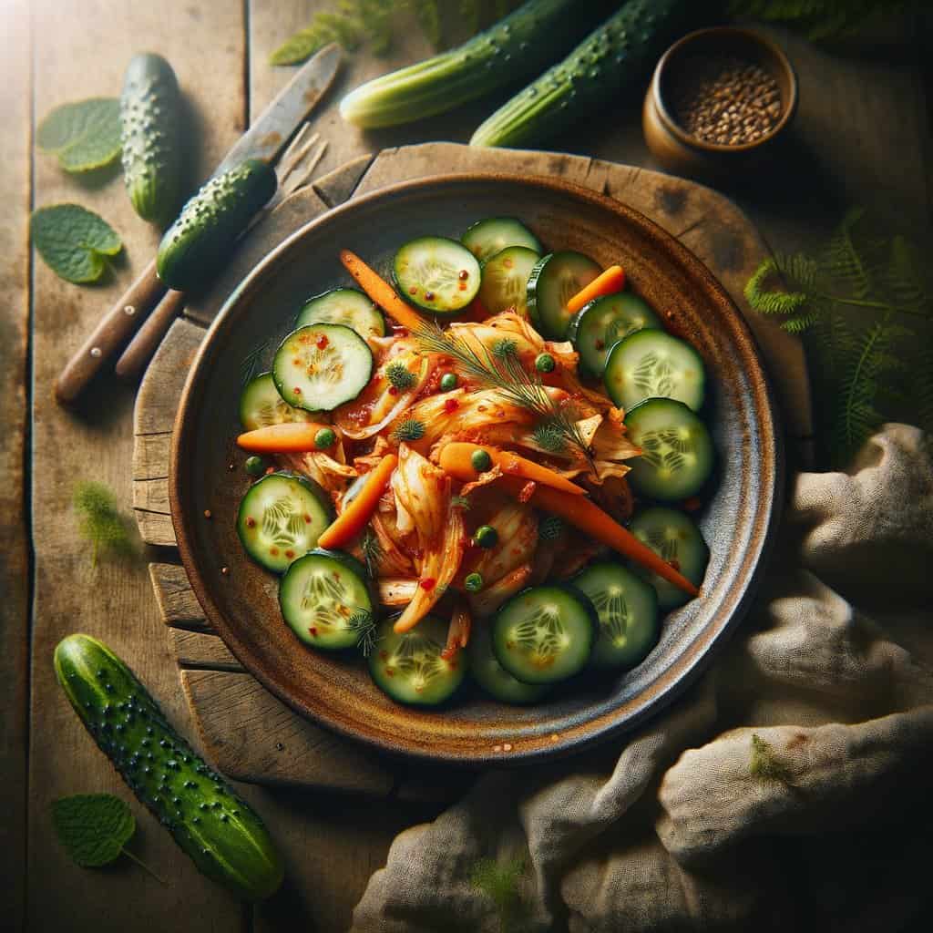 Kimchi van Komkommer en Wortel