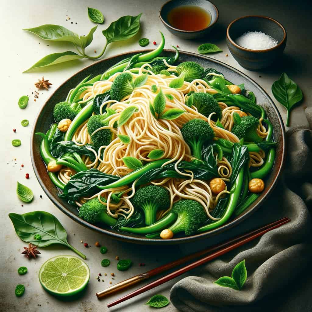 Lion’s Mane Stir-fry met Groene Bladeren