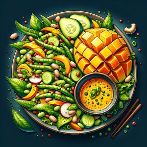 Mango-Bonen Salade met Gember Dressing