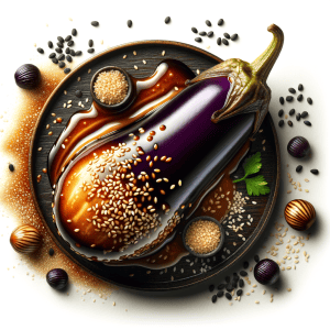 Miso-aubergine met Sesamzaad