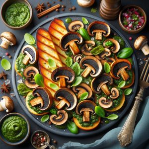 Oesterzwam Tosti met Pesto