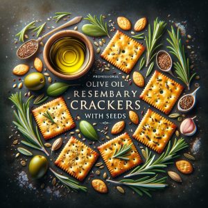 Olijfolie-Rozemarijn Crackers met Zaden